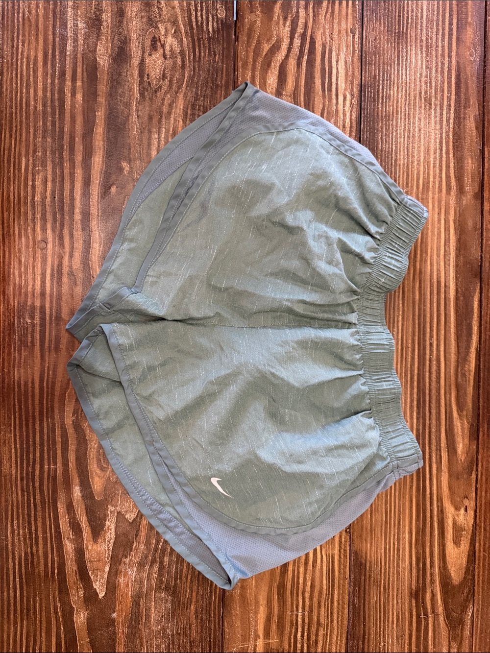 Nike Women's Running Shorts in Sage Green with Heathered Detail
